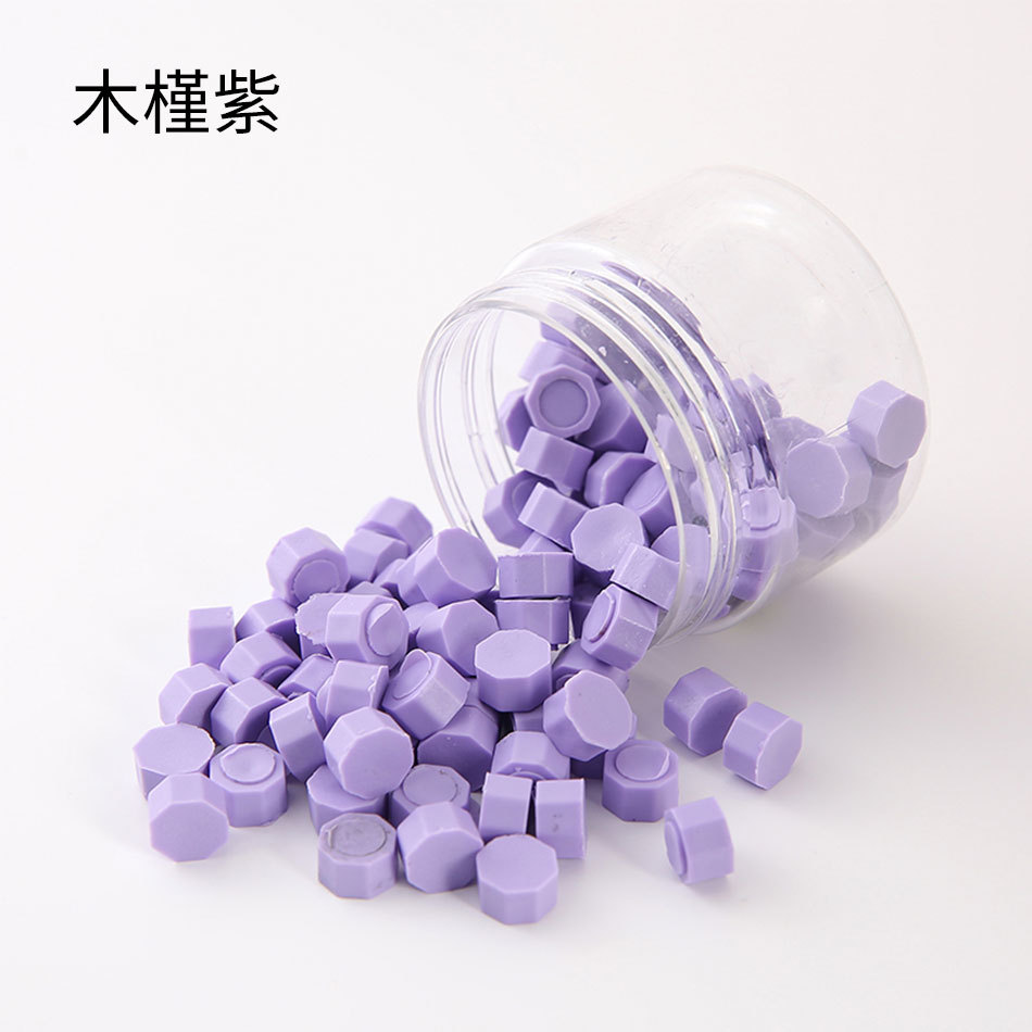 Macaron en caja de 50 colores, cera de pintura de fuego de color mixto, cera de botella granular mate, 60g, peso neto, aproximadamente 38g, sobre, cera sellada