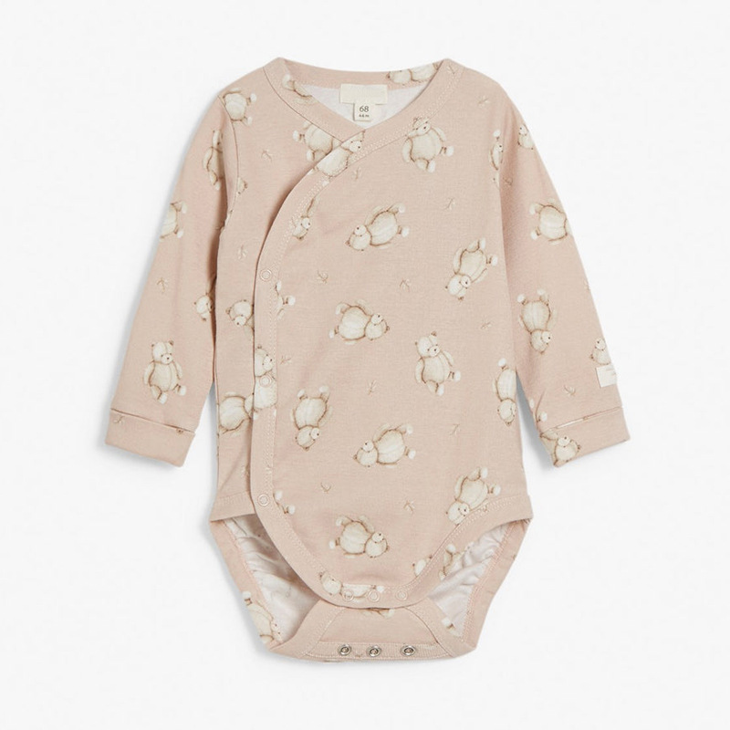 Clase A puro algodón bebé vaina manga larga crossbody Heshang mono masculino y femenino ropa de bebé transfronteriza caliente