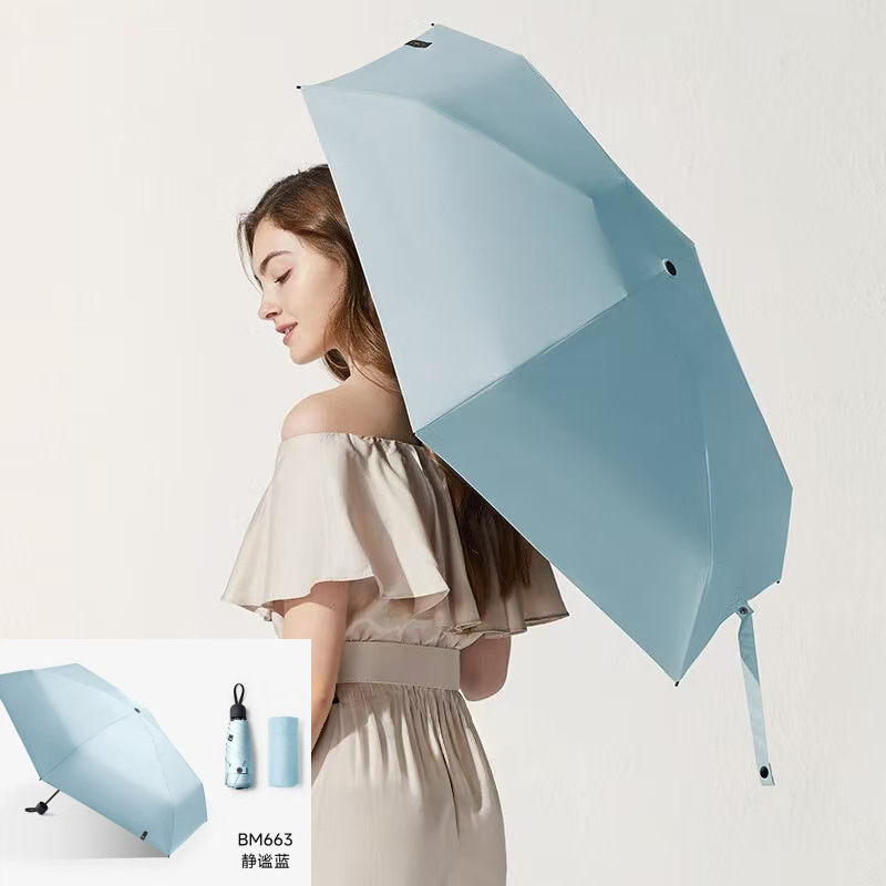 Jiaoxia 50% off ビニール日焼け止め傘 BM663 ポケット傘抗 UV 日傘コンパクト日傘ガールフレンド用|undefined