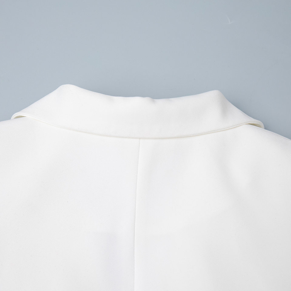 Áo vest nữ cổ chữ V dáng ôm eo tôn dáng, tay dài, phong cách công sở — Màu trắng, Màu đen, Màu đỏ rượu, màu nâu nhạt chi tiết 25