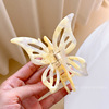 Design accessory, shark, hairgrip with butterfly, advanced hairpins, trend of season, light luxury style, high-quality style