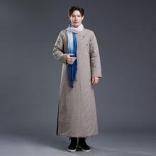 秋冬新品男款加棉棉袄长袖长款中国风男装老九门同款长袍保暖棉服