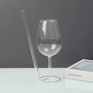 螺旋鸡尾酒杯旋转马天尼酒杯创意吸血酒鬼杯长尾鸡尾吸管杯饮料杯