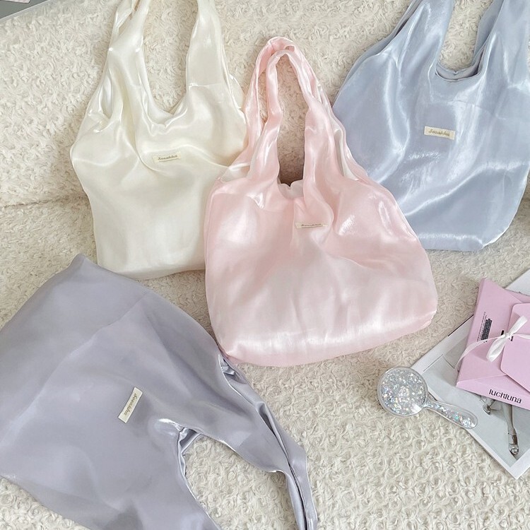 56261 Gentle Girly Fairy Vest Bag Shoulder Bag Large Capacity Handbag Lazy Style Underarm Tote Bag