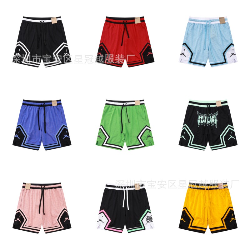 American Basketball Pants Flying Aj Men's and Women's Knee-wide Mesh Sports Leisure Loose Breathable Training Quarterly Pants American Basketball Pants Flying Aj Men's and Women's Knee-wide Mesh Sports Leisure Loose Breathable Training Quarterly Pants