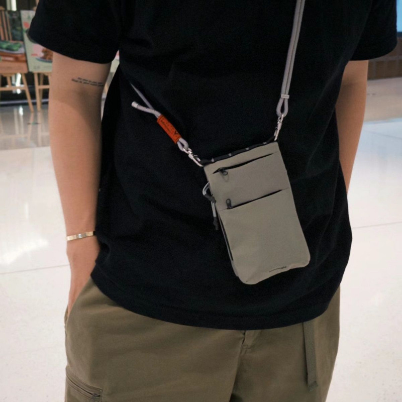 Tl plegable móvil compacto bolso de mano de hombre marca de moda inins estilo japonés bolso casual hombro