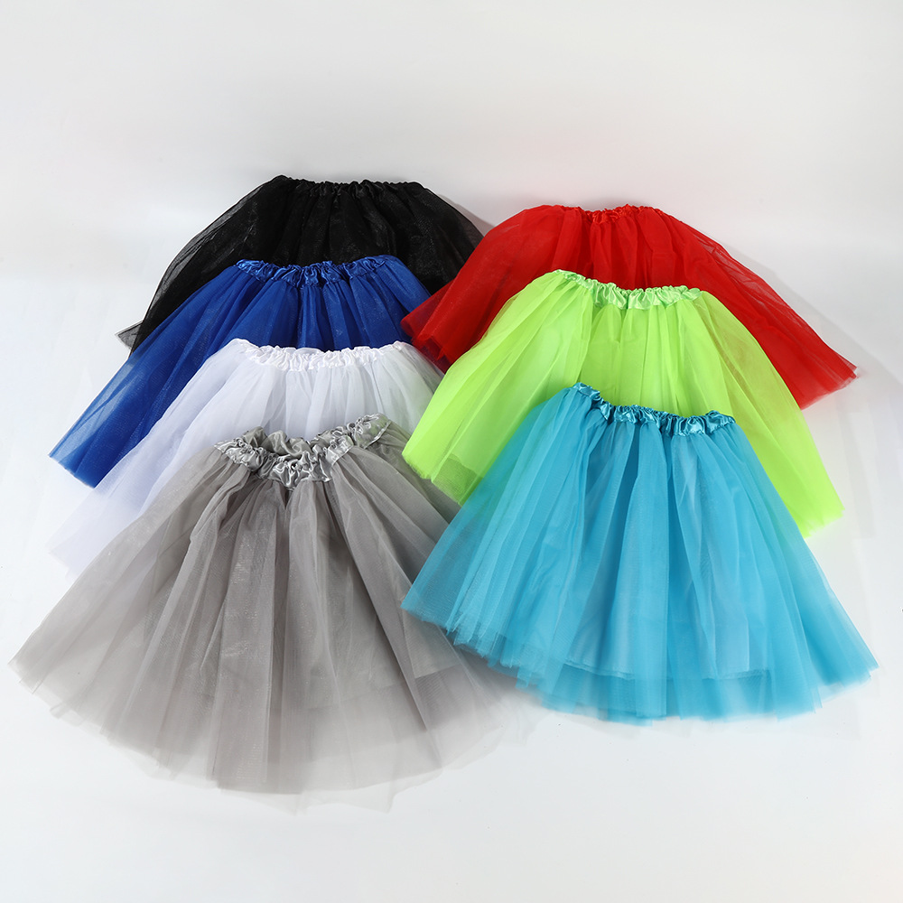 加工定制tutu裙欧美风亲子半身蓬蓬纱裙表演裙成人儿童松紧腰短裙