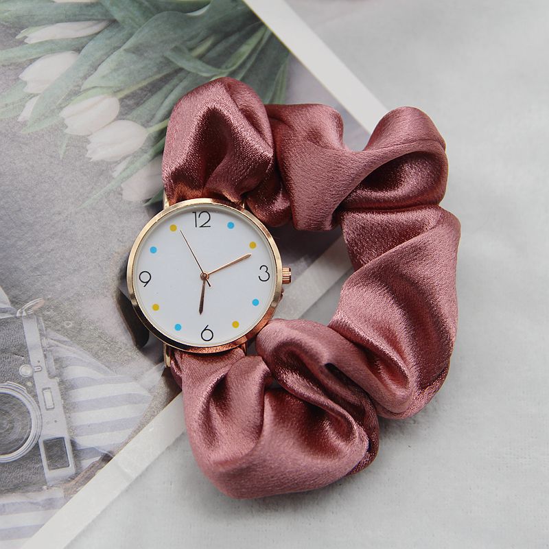 Round Dial Shape Simple Style Solid Color Quartz Women's Watches