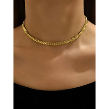 T 94205 Twisted Stainless Steel Clavicle Chain Ť�Ʋ������