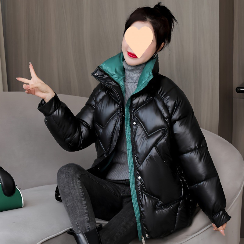 棉衣女2025新款亮面免洗冬季洋氣韓版中長款外套羽絨棉服寬鬆棉襖