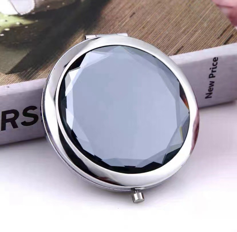 Espejo de maquillaje plegable de cristal espejo de maquillaje de metal pequeño espejo pequeño portátil pequeño regalo de regalo espejo de maquillaje palabras grabadas