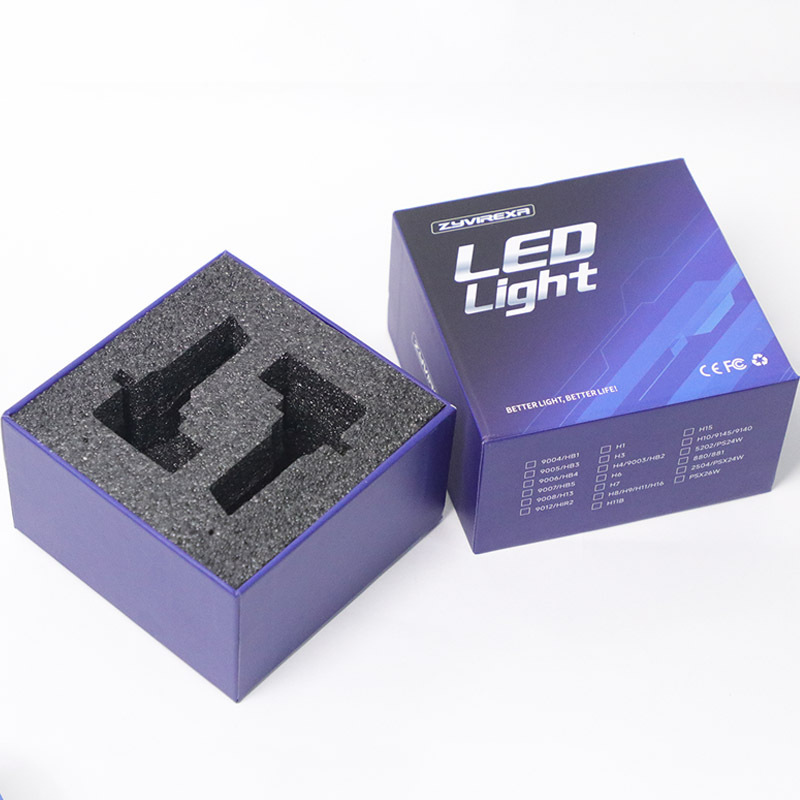 订做LED汽车灯礼盒子LED车灯彩盒纸盒包装厂家定制天地盖礼盒定做