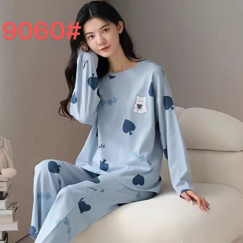 パジャマの女性の長袖のズボンの少女の甘くてかわいいアニメの女性の部屋の服のスーツの春と秋は外に着ることができます。|undefined