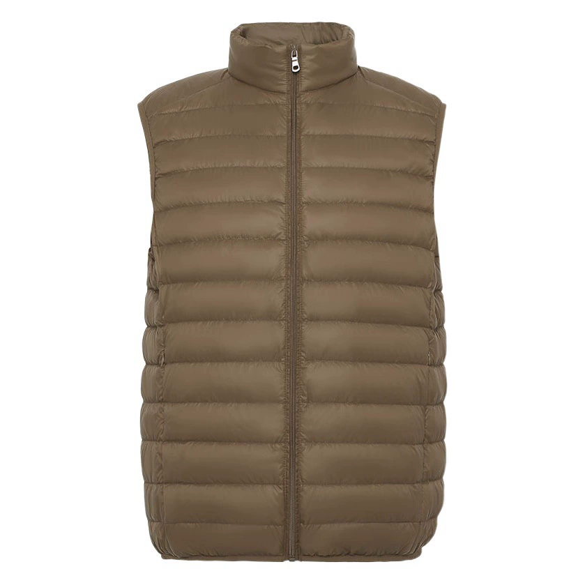 Новый весенне-осенний легкий портативный мужской пуховик-жилет, теплая куртка, Мужская свободная куртка больших размеров, Приталенный жилет с воротником