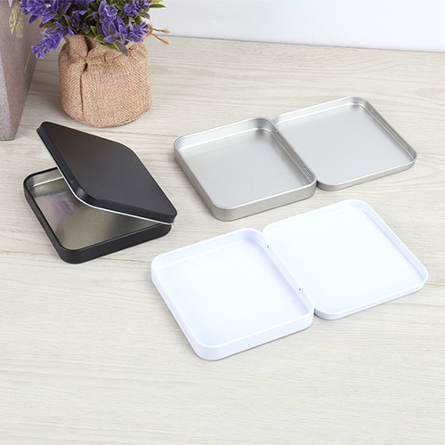 Metal tinplate box, flip-top cigarette box to carry around, tea box, card box, logo pattern can be printed