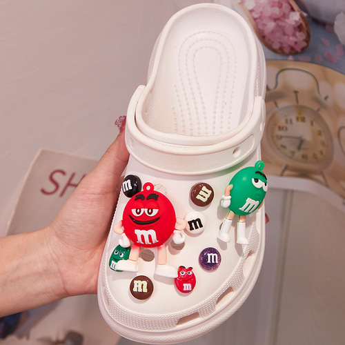 Hole shoe accessories Carhartt cartoon shoe face stereoscopic M&M shoe flower decoration buckle cross shoe buckle accessories removable