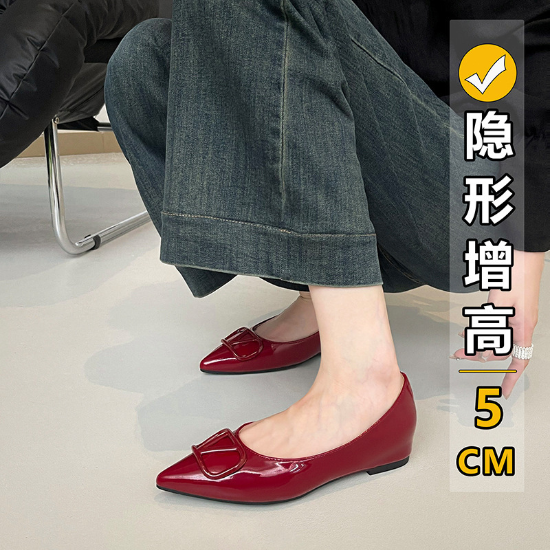 In-Stock Chunky Heel Versatile High-Heeled Women's Shoes, Summer Hidden Heel, Patent Leather, French Style, Trendy, Stylish, Comfortable, Non-Slip Shoes In-Stock Chunky Heel Versatile High-Heeled Women's Shoes, Summer Hidden Heel, Patent Leather, French Style, Trendy, Stylish, Comfortable, Non-Slip Shoes