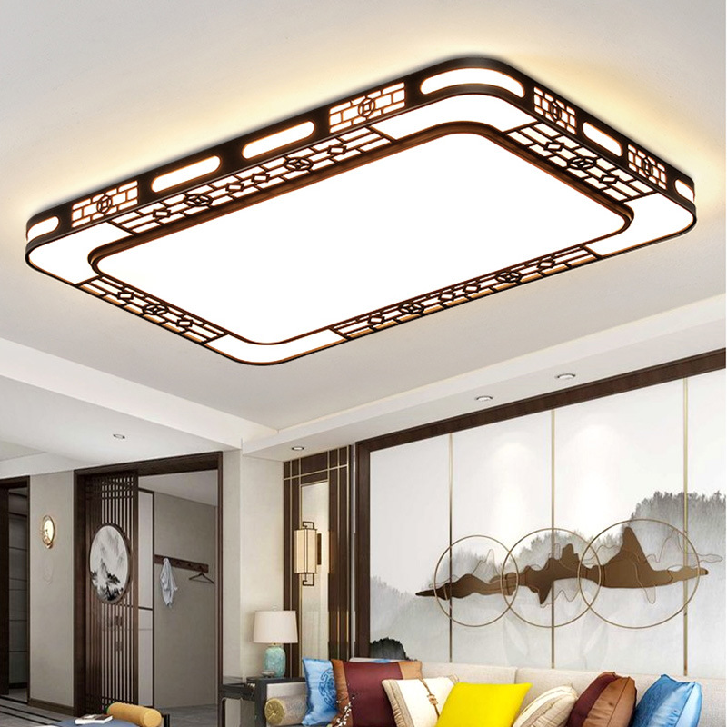 LED ceiling light, simple modern Chinese style, rectangular, elegant living room lamp, hall bedroom study lighting fixture