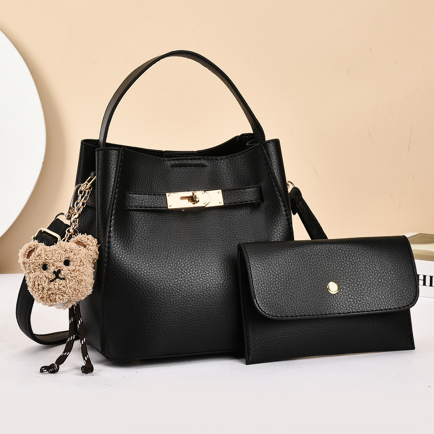 2026 nuevo temperamento de alta calidad bolso de mano de bloqueo de mujer simple gran capacidad bolso de madre universal bolso de hombro image 2