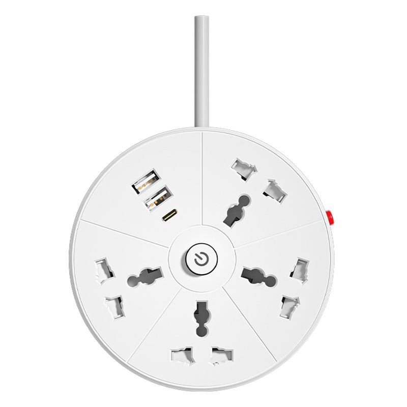 Enchufe de almacenamiento retráctil Enchufe USB estándar tailandés Enchufe de 2 m multifunción Tablero de enchufe poroso