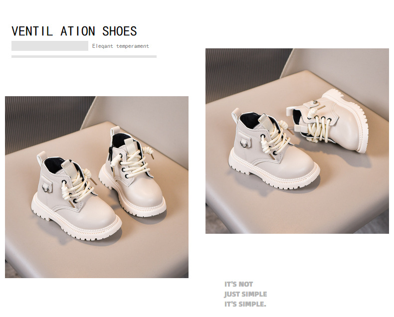 Barnskor i läder martin boots med mjuk sula för höst och vinter_voghion.com