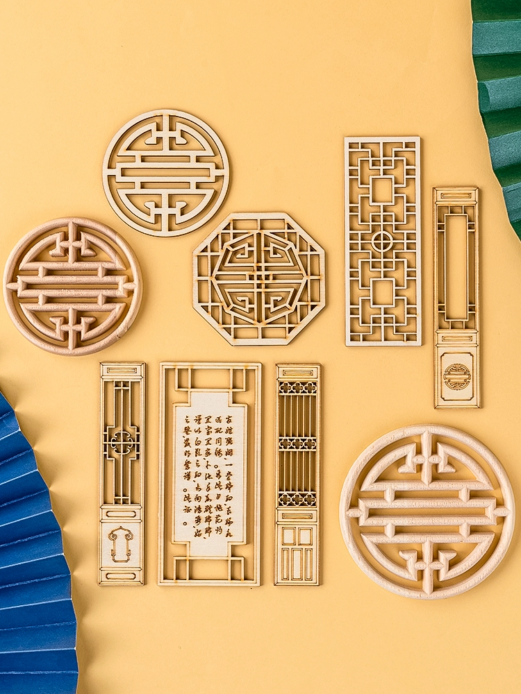 Новый винтажный веер в китайском стиле, складной веер, деревянная вставка для экрана, модное украшение для выпечки торта, национальный тренд, украшение на день рождения