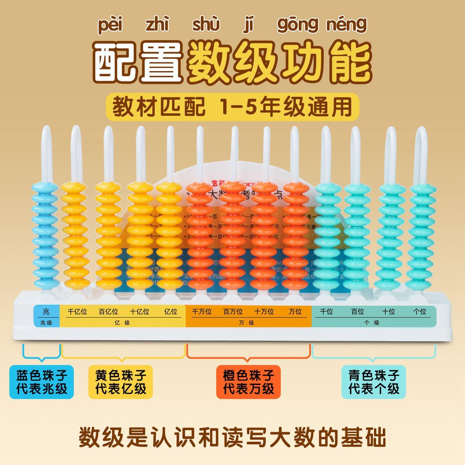 小学生计数器数级四年级数学教具13十三行计算大数数位器认识