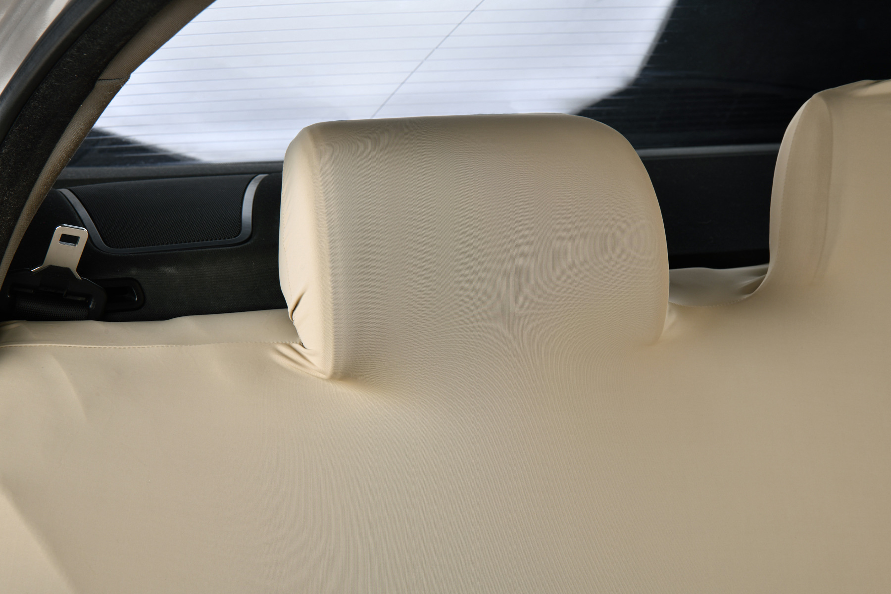 Cooling Ice Silk Universal Elastic Car Rear Three-Seat Seat Cover Fabric Dust-Proof Seat Cushion Cover Backrest and Headrest Integrated
