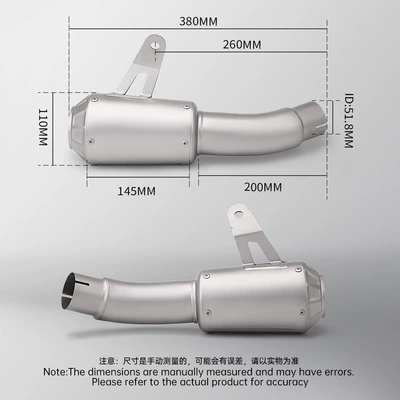 Pipe Muffler 2023-2025, Motorcycle exhaust pipe