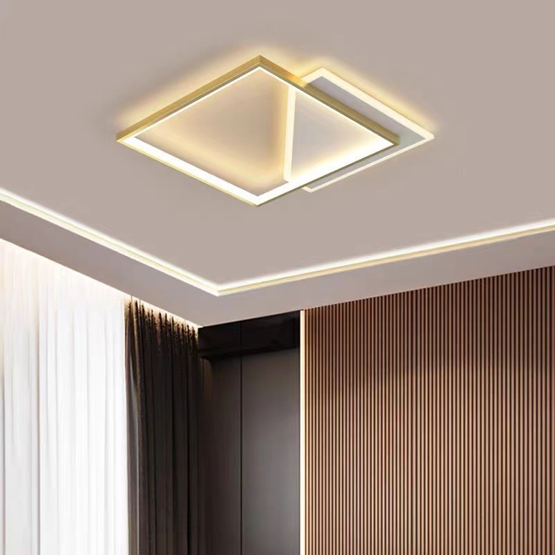 Lámpara de dormitorio minimalista ultrafina, red nórdica, lámpara de estudio acrílica, lámpara de techo led, lámpara Zhongshan