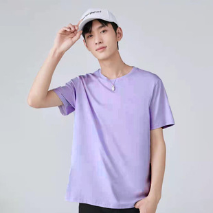 Wenzhou Factory Sorona T-Shirts for Men and Women, Xinjiang Cotton, Mercerized Short-Sleeve, Breathable, Mature Style, Couple's Model