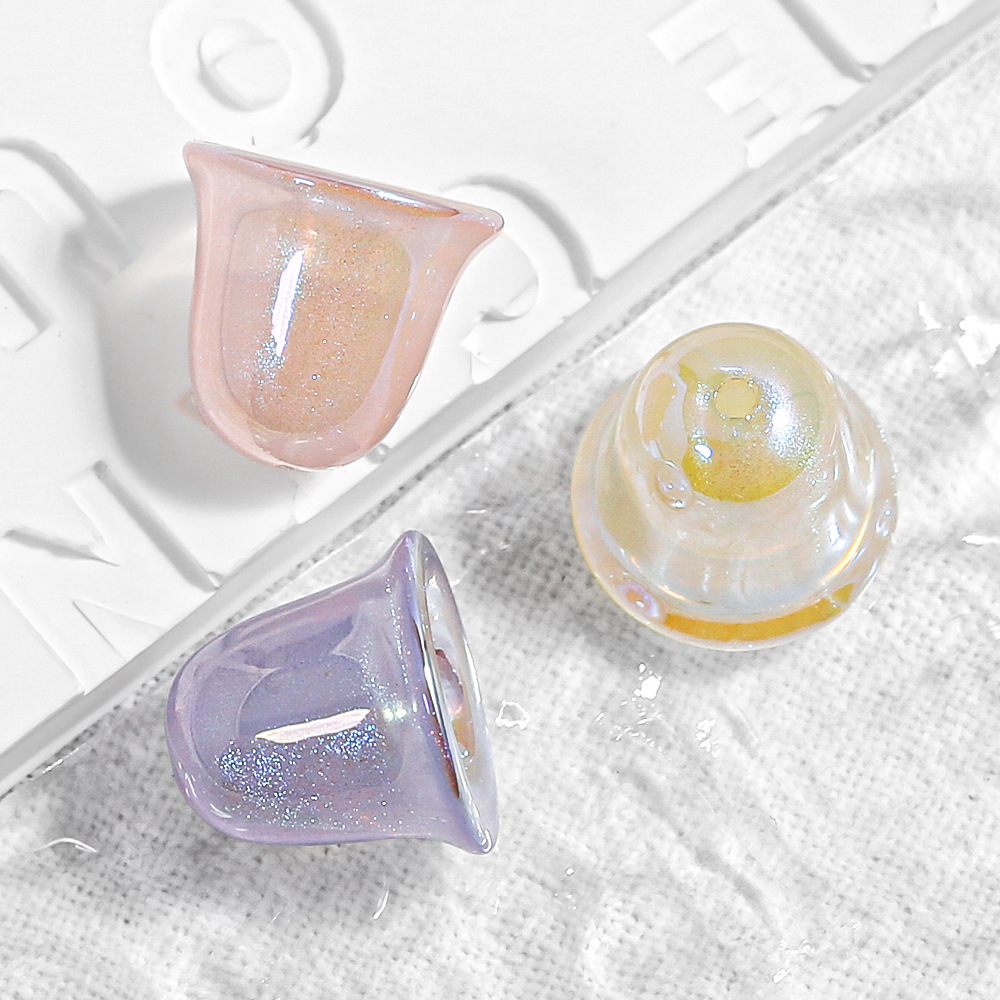 30 sirena Ji finas campanas chapadas en color diy cadena de teléfono móvil hecha a mano accesorios para el cabello sombreros accesorios con cuentas abs