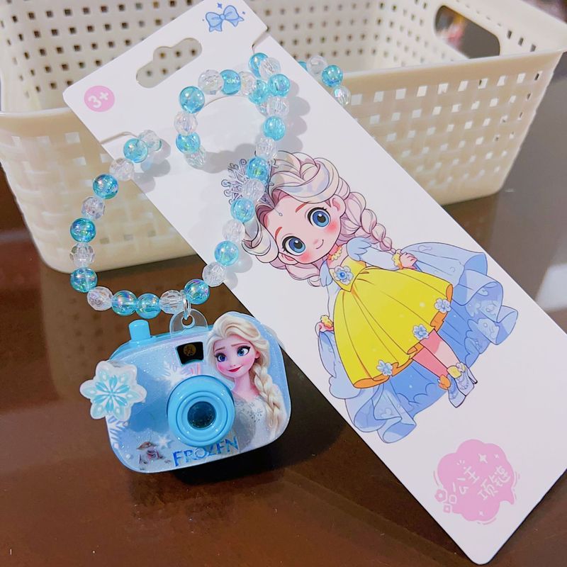 子供の投影カメラのネックレスの艾莎王女の光る明るい赤ちゃんは数珠の女の子を飾って鎖の氷雪の奇縁を掛けます。|undefined