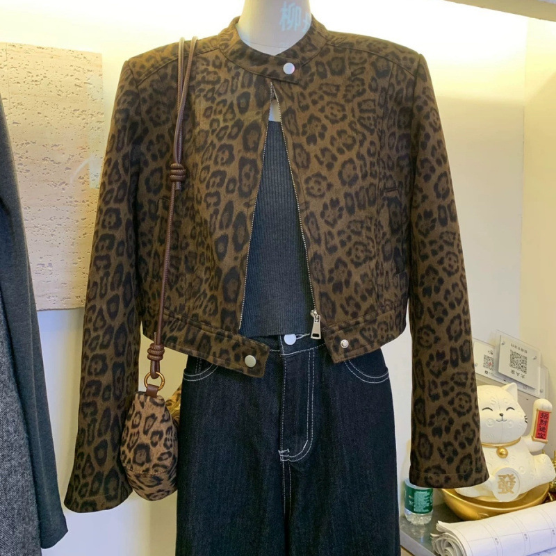 Autumn retro short design elegant jacket