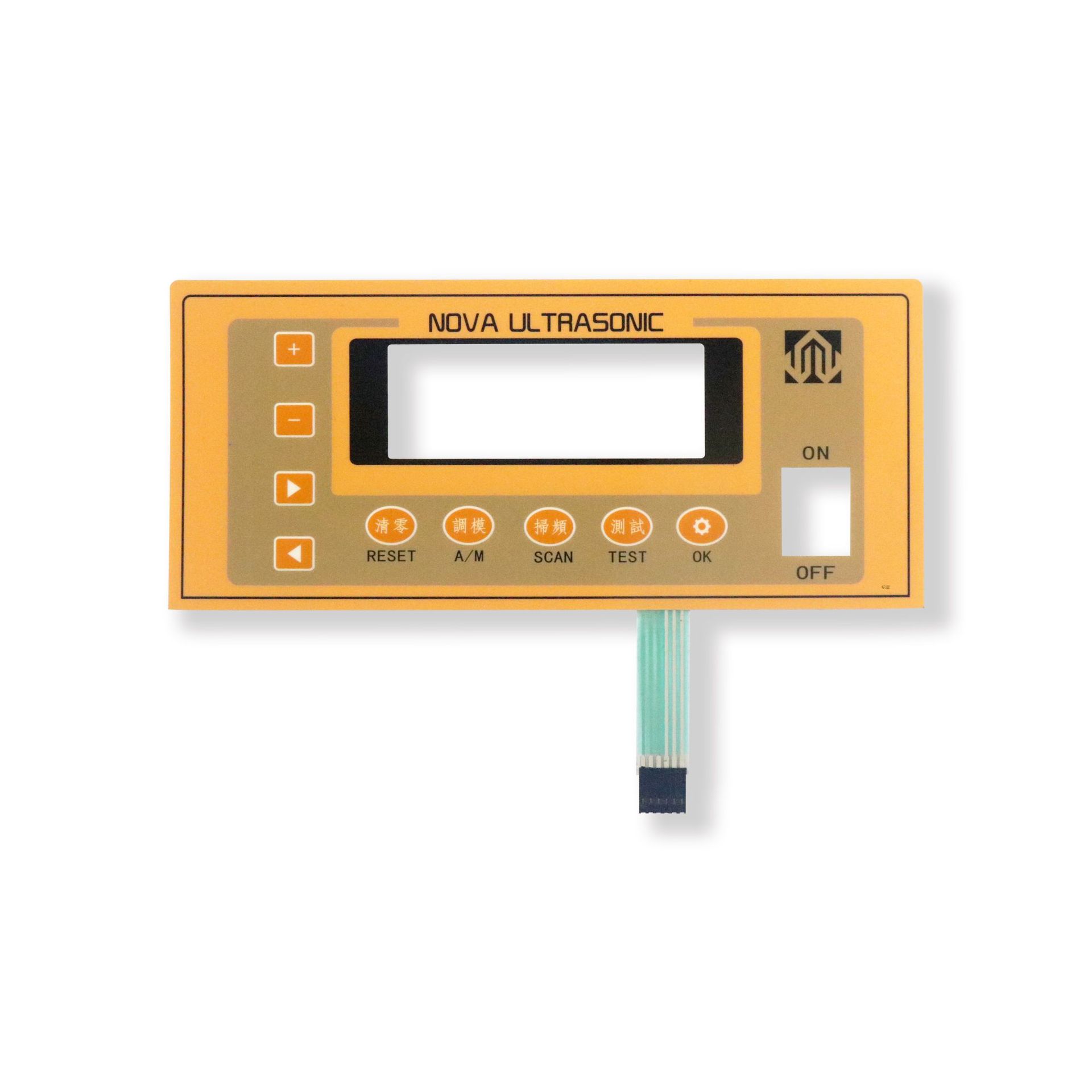 生产PVC薄膜开关 超声波设备按键操作面板 丝印pet银浆线路面板