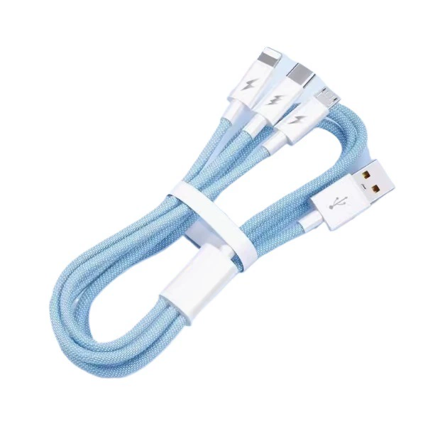 [300三合一vi一拖适用W华为三头三线器多功能充电快充超级于数据线]