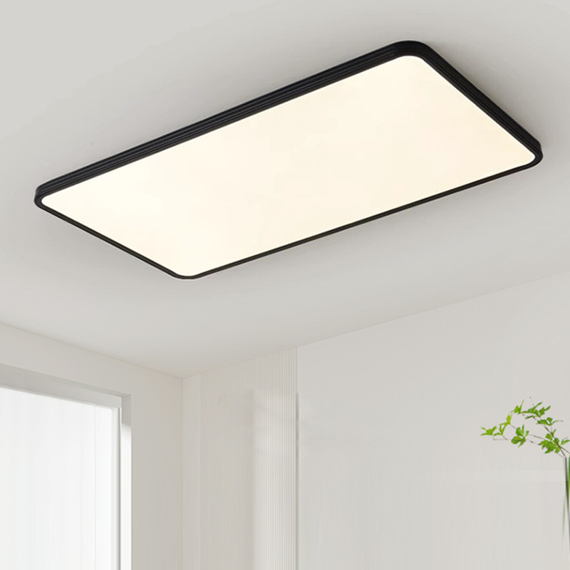 Lámpara de techo de la lámpara de la sala de estar negro Venta caliente sin costuras ultra-Delgado espectro completo protección de los ojos sentido avanzado dormitorio principal de los niños lámparas
