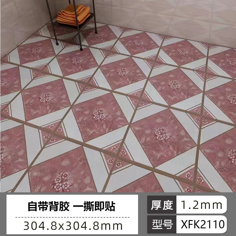 Piso de baño autoadhesivo alfombra impermeable de suelo de cemento renovación de suelo de suelo ladrillo de suelo antideslizante cuero image 27