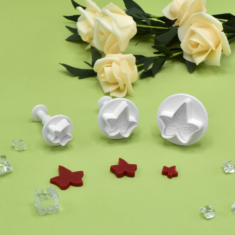 Molde para galletas con forma de hoja de arce, juego de moldes creativos para pasteles de simulación, molde DIY de plástico ecológico