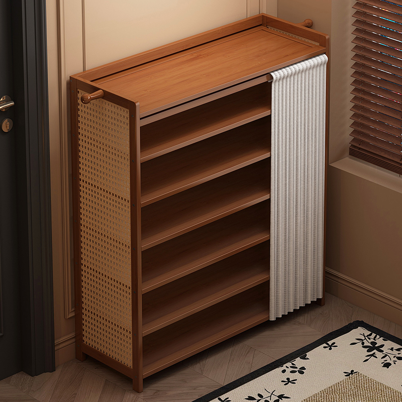 Multi-Layer Shoe Rack for Home Entrance, Dust-Proof Storage Rack, Stylish and Suitable for Rental Apartments, Simple Shoe Cabinet with Curtain for Hallway Use Multi-Layer Shoe Rack for Home Entrance, Dust-Proof Storage Rack, Stylish and Suitable for Rental Apartments, Simple Shoe Cabinet with Curtain for Hallway Use