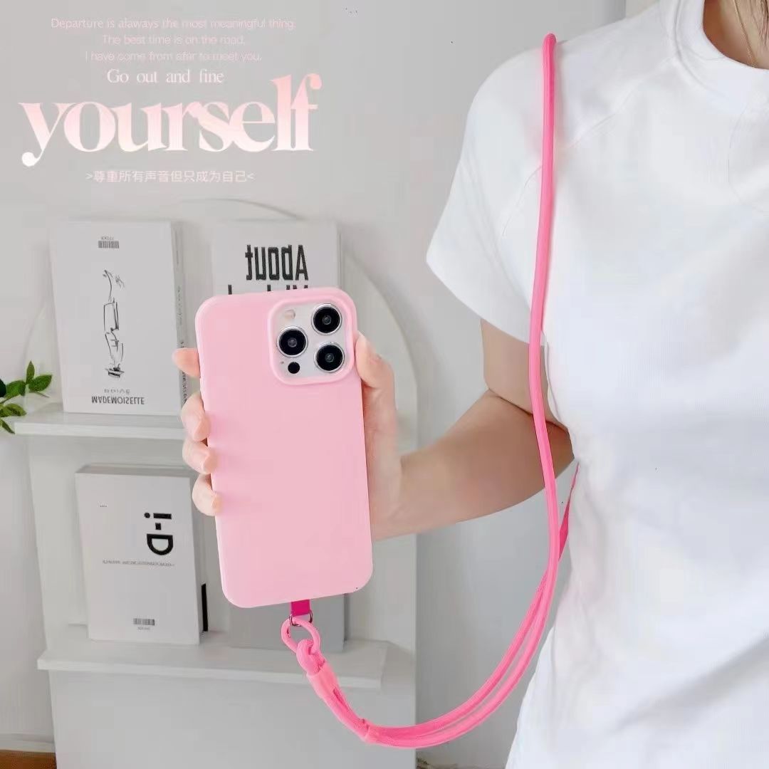 Cerradura ajustable, color sólido, cordón para teléfono móvil, mensajero, cuello colgante, cuerda de nailon de doble uso, tejido fuerte, duradero, anti-pérdida y anti-caída