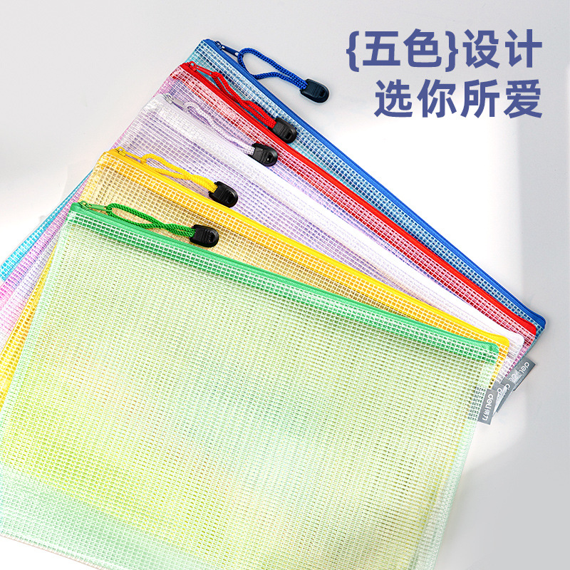 DeLi 33414 - A4 bolsa de cremallera transparente (mixta) (5 pcs / paquete)