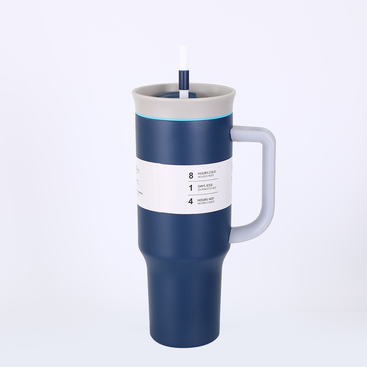Cross-border 40oz taza de hielo de paja de gran capacidad 304 taza de aislamiento térmico de acero inoxidable mango portátil al aire libre taza de automóvil