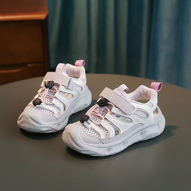 Summer New Style Children's Sandals Lightweight Breathable Boys' Closed Toe Anti-Kick Beach Shoes Girls' Sports Sandals_voghion.com