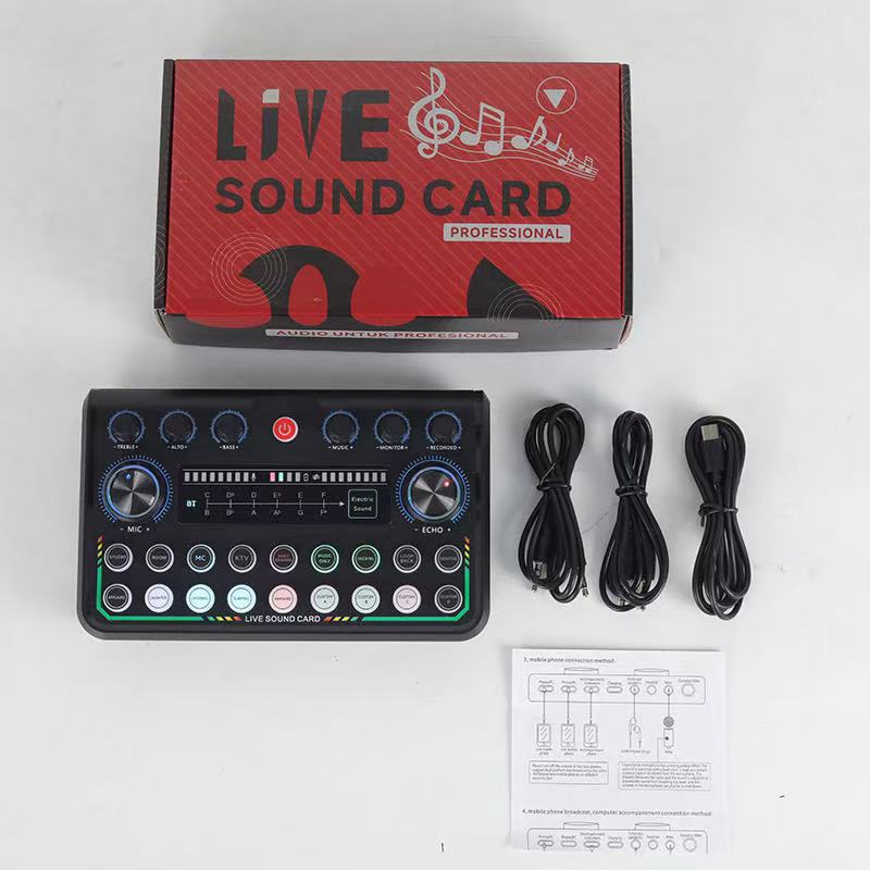 Micrófono BM800 con tarjeta de sonido V8S | Set completo para grabación, streaming y podcast