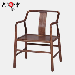 椅子新中式复古实木靠背椅家用餐椅喝茶坐椅办公室会议椅子清宴椅