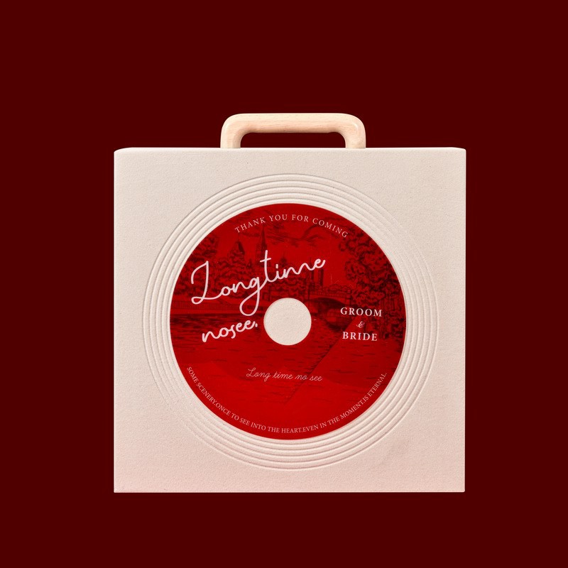 El amor tiene una caja de regalo de mano reverberante caja de mano de dama de honor caja de regalo de franela caja de dulces de boda caja de regalo de disco de gran capacidad