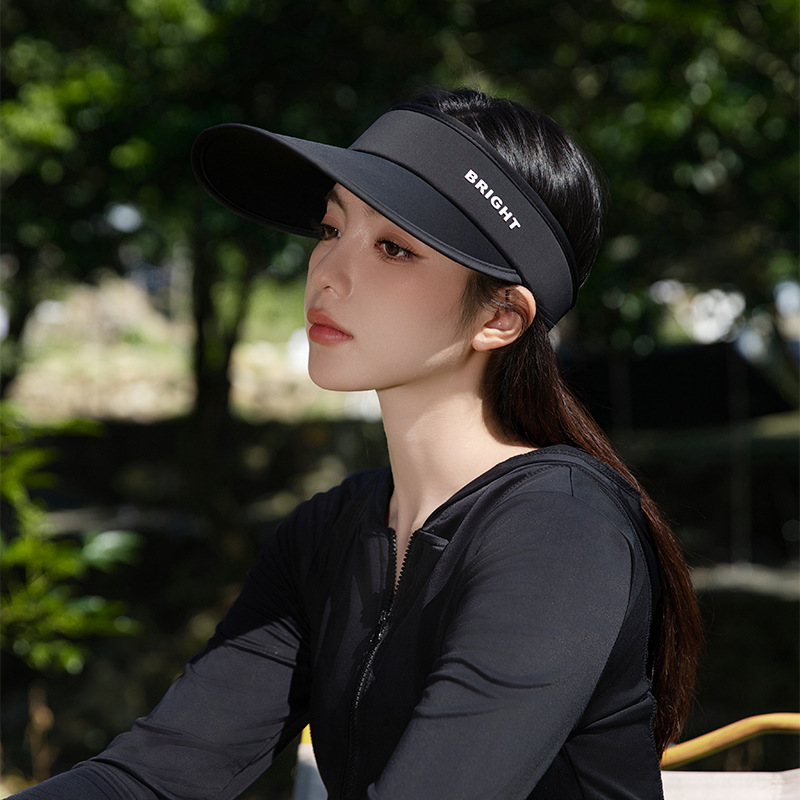 Visera para mujer, verano 2024, nueva, protección UV, ala ancha, moderna, para protección facial, sombrero para deportes al aire libre._voghion.com