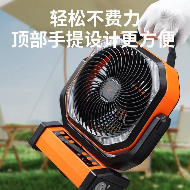 Ventilador Portátil de Escritorio y Colgante con Luz Nocturna y Oscilación para Dormitorio de Estudiantes y Vehículos
