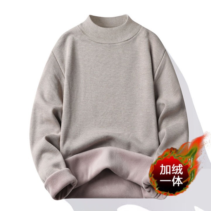 Suéter de cuello de media altura, ropa de invierno para hombres, camiseta de punto, camiseta de punto casual para hombres